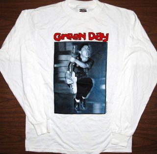 Vintage Long Sleeve Shirt - GREEN DAY - Billie Joe Armstrong Tour 1991 t - shirt L 2