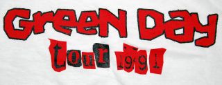 Vintage Long Sleeve Shirt - GREEN DAY - Billie Joe Armstrong Tour 1991 t - shirt L 4