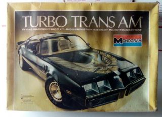Very Rare Vintage 1/8 Scale Monogram Pontiac Trans Am Unbuilt
