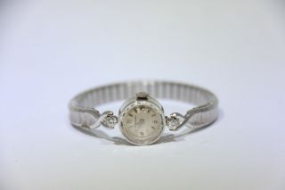 Vintage Longines Ladies Gold Watch With Diamonds