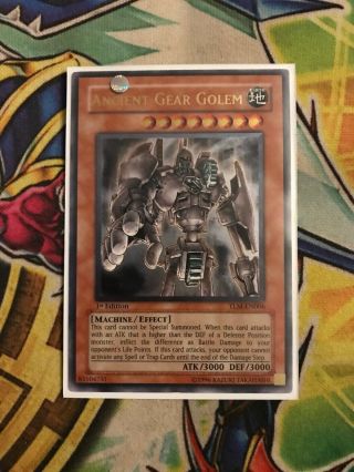 Yugioh Ancient Gear Golem Tlm - En006.  1st Edition Ultimate Rare.  From Pack