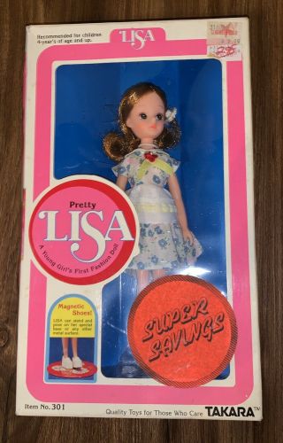Vintage Pretty Lisa Doll Takara Made In Japan Item 301