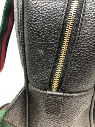 GUCCI SOHO Black Leather Zipper Backpack Unisex AUTHENTIC RARE NEAR 4