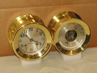Chelsea Vintage Ships Bell Clock/barometer Set 1937 Ss Malolo Restored
