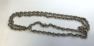 Men`s Vintage Sterling Silver Chain Necklace 32  L