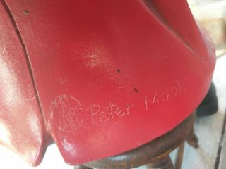 Vintage Signed PETER MOOK Ring Bell for Assistance HOLDER Restaurant Statue RARE 3