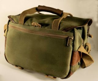 Billingham 225 Shoulder Bag,  Vintage Olive w/Tan Trim Leather 2
