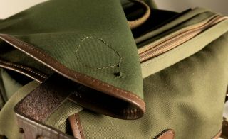 Billingham 225 Shoulder Bag,  Vintage Olive w/Tan Trim Leather 5