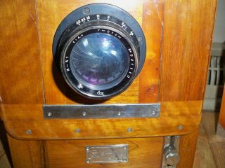 Soviet Vintage FKD 13x18cm wooden large format camera w/ I - 51 4.  5/210mm lens EXC 3
