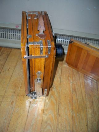 Soviet Vintage FKD 13x18cm wooden large format camera w/ I - 51 4.  5/210mm lens EXC 6