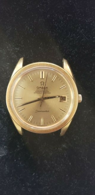 Vintage Omega Seamaster 18k Gold Automatic Chronometer - Men Watch