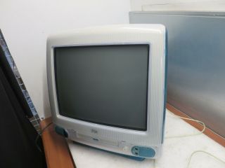 Vintage Apple iMac G3 Bondi Blue 1998 M4984 233MHz w/ Keyboard Mouse Box 2