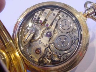MAGNIFICENT RARE AND FINE 1895 LeCoultre Le Coultre 18K MINUTE REPEATER Hunter 8