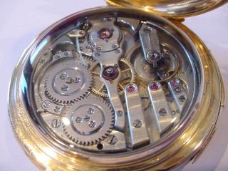 MAGNIFICENT RARE AND FINE 1895 LeCoultre Le Coultre 18K MINUTE REPEATER Hunter 9