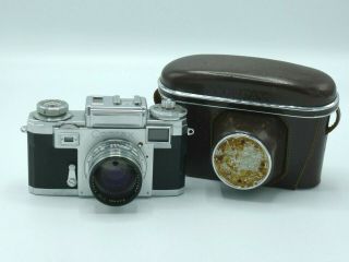 Fine Vintage Contax Iiia Rangefinder Camera And Zeiss - Opton 50mm F:1.  5 Lens