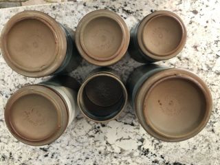 5pc Pottery Craft USA CANISTER SET vtg Hand Dipped Glaze Robert Maxwell 4