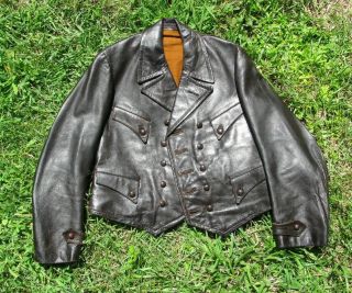 1930s WW2 German Luftwaffe pilots leather jacket sz 36 small 2