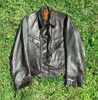 1930s WW2 German Luftwaffe pilots leather jacket sz 36 small 5