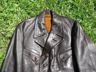 1930s WW2 German Luftwaffe pilots leather jacket sz 36 small 7