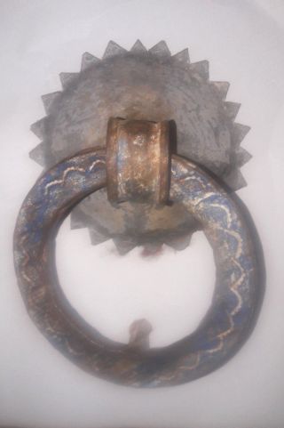 Antique Cast Iron Rare Ancient Moroccan Door Knocker 18th Century Very Old Item