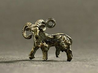 Ancient Roman Bronze Amulet Pendant Depicting Ram 250 - 350 Ad Very Rare Subject