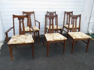 Mid Century Modern Set of Dining Table and Six Chairs by Bassett Furniture 9436X 2