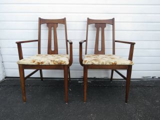 Mid Century Modern Set of Dining Table and Six Chairs by Bassett Furniture 9436X 6