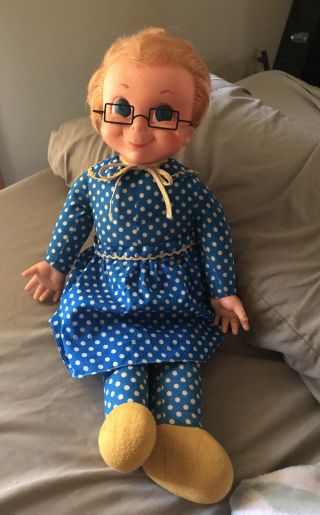Vtg 1967 Mattel Mrs Beasley Family Affair Doll W/glasses And Talks