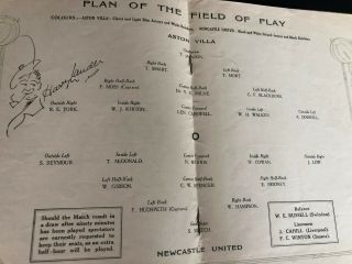 1924 FA CUP FINAL PROGRAMME NEWCASTLE UNITED V ASTON VILLA.  AS RARE AS THEY COME 2
