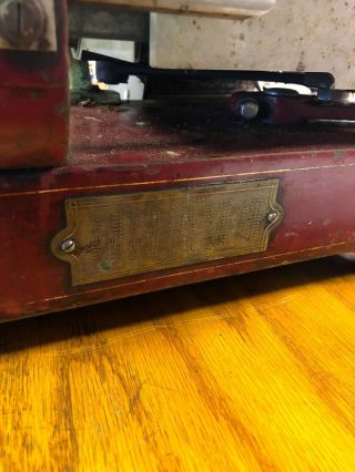 Antique Van Berkel ' s US Slicing Machine Hand Crank Flywheel Deli Meat Slicer GEM 4