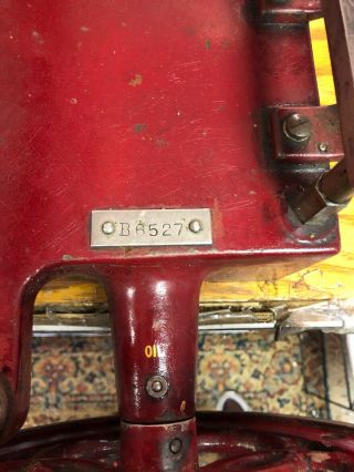 Antique Van Berkel ' s US Slicing Machine Hand Crank Flywheel Deli Meat Slicer GEM 5