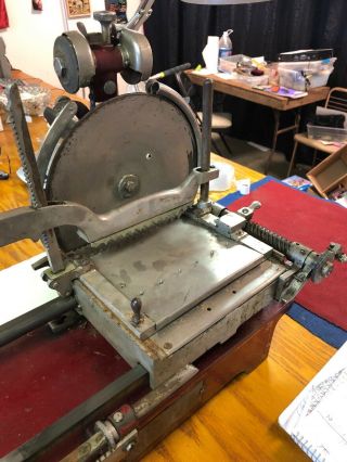 Antique Van Berkel ' s US Slicing Machine Hand Crank Flywheel Deli Meat Slicer GEM 7