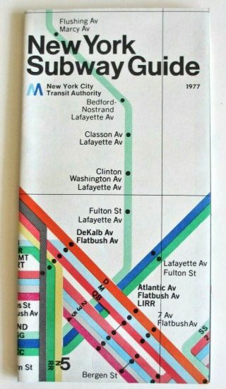 Vintage 1977 York City Subway Map Massimo Vignelli Moma