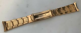 Vintage Rolex 20mm 18K ROSE GOLD Rivet Bracelet 1802 1803 6611 6062 4