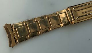 Vintage Rolex 20mm 18K ROSE GOLD Rivet Bracelet 1802 1803 6611 6062 5
