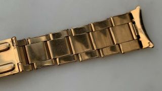 Vintage Rolex 20mm 18K ROSE GOLD Rivet Bracelet 1802 1803 6611 6062 7
