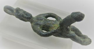 Rare Ancient Roman Bronze Amulet Pendant In The Form Of Priapus Circa 200 - 300ad