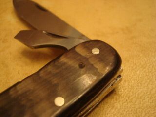 Wenger / Wengerinox 85mm 1950 ' s Viking Vintage Swiss Army Knife HORN SCALES 8