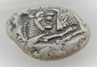 Rare Ancient Greek Silver Full Stater Coin Kings Of Lydia Kriosos 11.  17grams