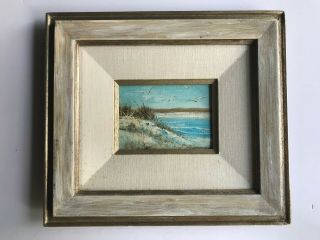 Vintage Little Oil Painting Of A Sea Scape (signed)