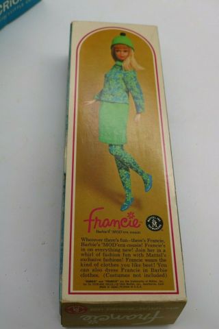 Francie By Mattel Barbie Doll BOX ONLY no.  1130 Brunette 4