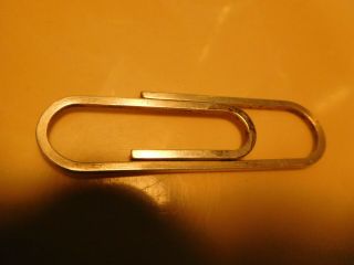 Vintage Tiffany 18kt On Sterling Silver Paperclip Money Clip