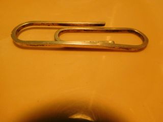 Vintage Tiffany 18KT on Sterling Silver Paperclip Money Clip 8