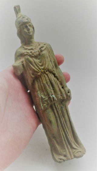 Scarce Ancient Roman Military Bronze Statue Of Mars Approximately 20cm Tall