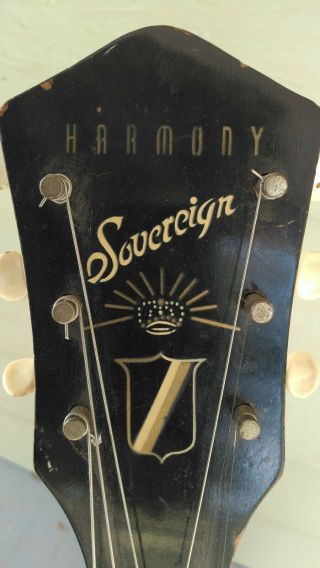 Vintage Harmony Sovereign 1203 Western Special Project Guitar For Restoration 5