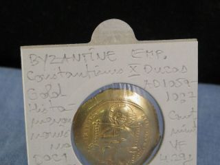 ANCIENT BYZANTINE COIN 1071 - 78 CONSTANTINE X HISTAMENON GOLD CONSTANTINOPLE VF 2