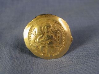 ANCIENT BYZANTINE COIN 1071 - 78 CONSTANTINE X HISTAMENON GOLD CONSTANTINOPLE VF 7