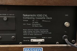 Nakamichi 1000ZXL Cassette Deck Black Vintage Audio Recorder 01985 From Japan 10