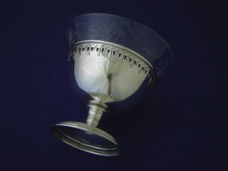 10 VINTAGE INTERNATIONAL STERLING SILVER ETCHED GLASS SHERBET DESSERT CUPS 5