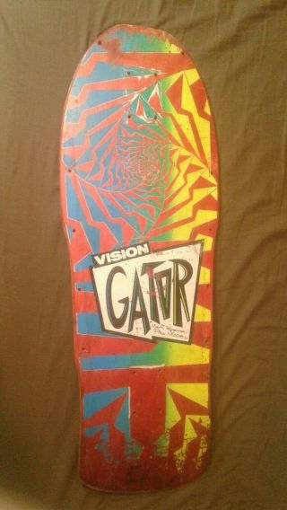Vintage Vision Gator Mark Rogowski Skateboard Deck